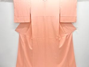 氷割れに花模様織出し一ツ紋色無地着物